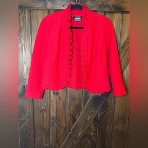 Geiger Of Austria Wool Open Cropped Cardigan